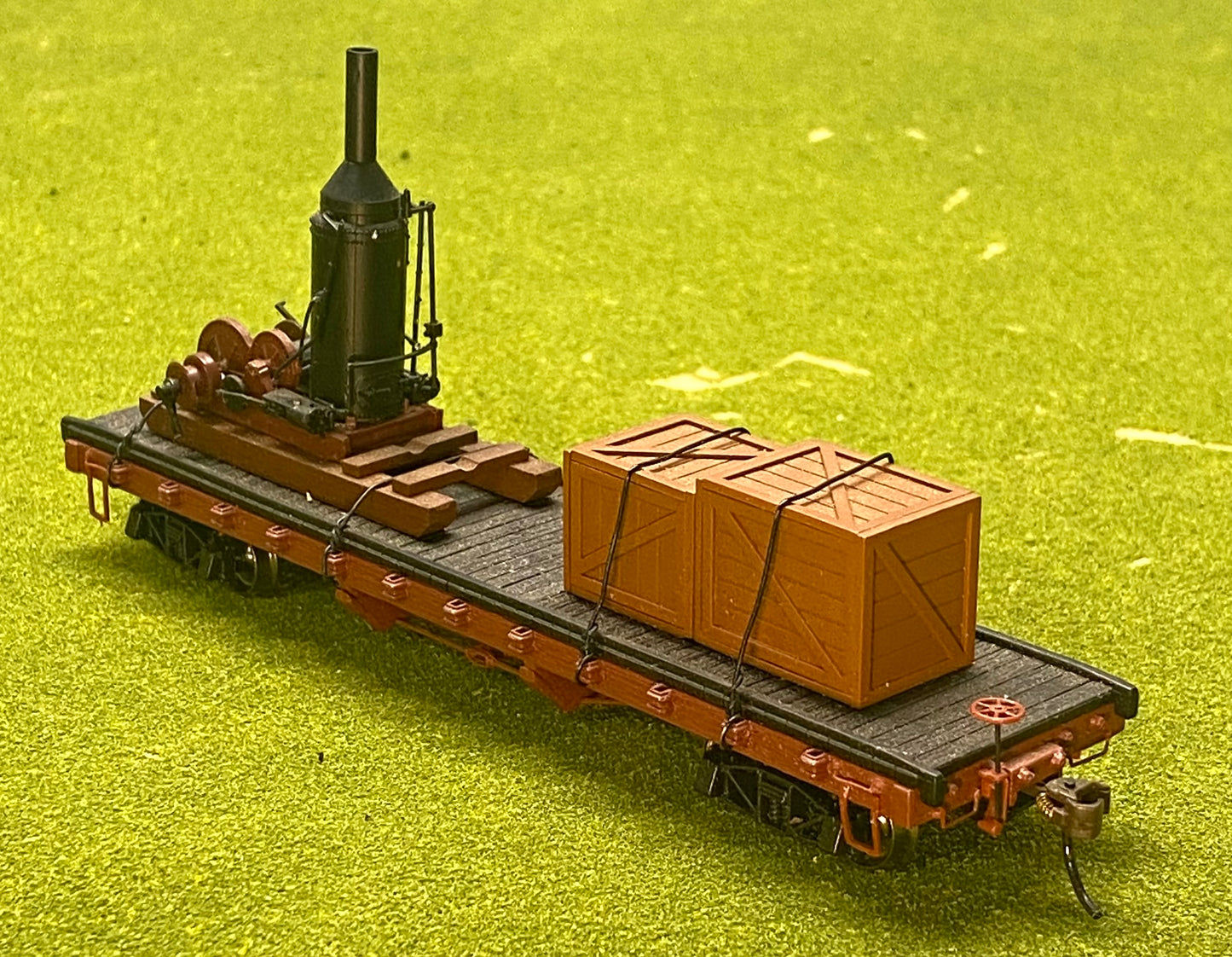 Rochester Model Rail VERY RARE HO Scale Flat Car + Load by Jack Matsik