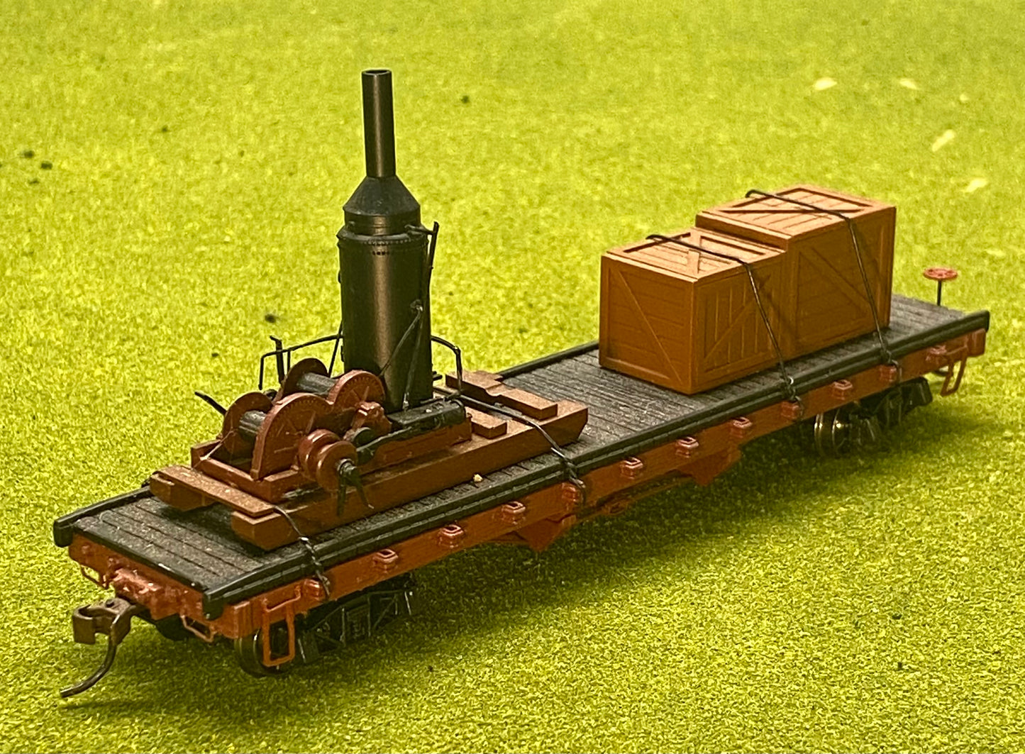Rochester Model Rail VERY RARE HO Scale Flat Car + Load by Jack Matsik
