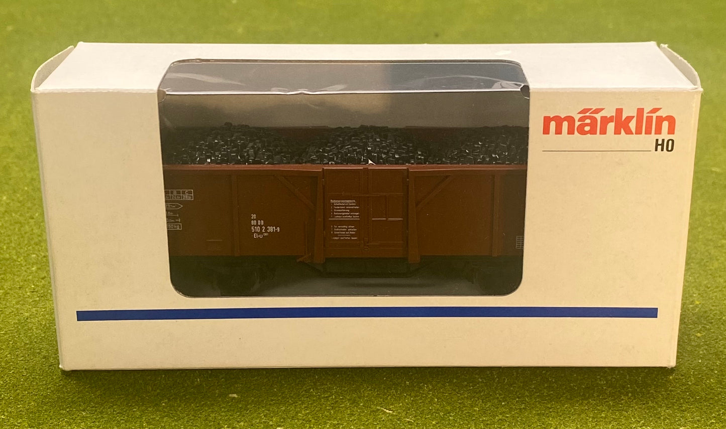 Marklin 4431 HO Scale DB Open High Sided Gondola W/ Load #510 2 381-9