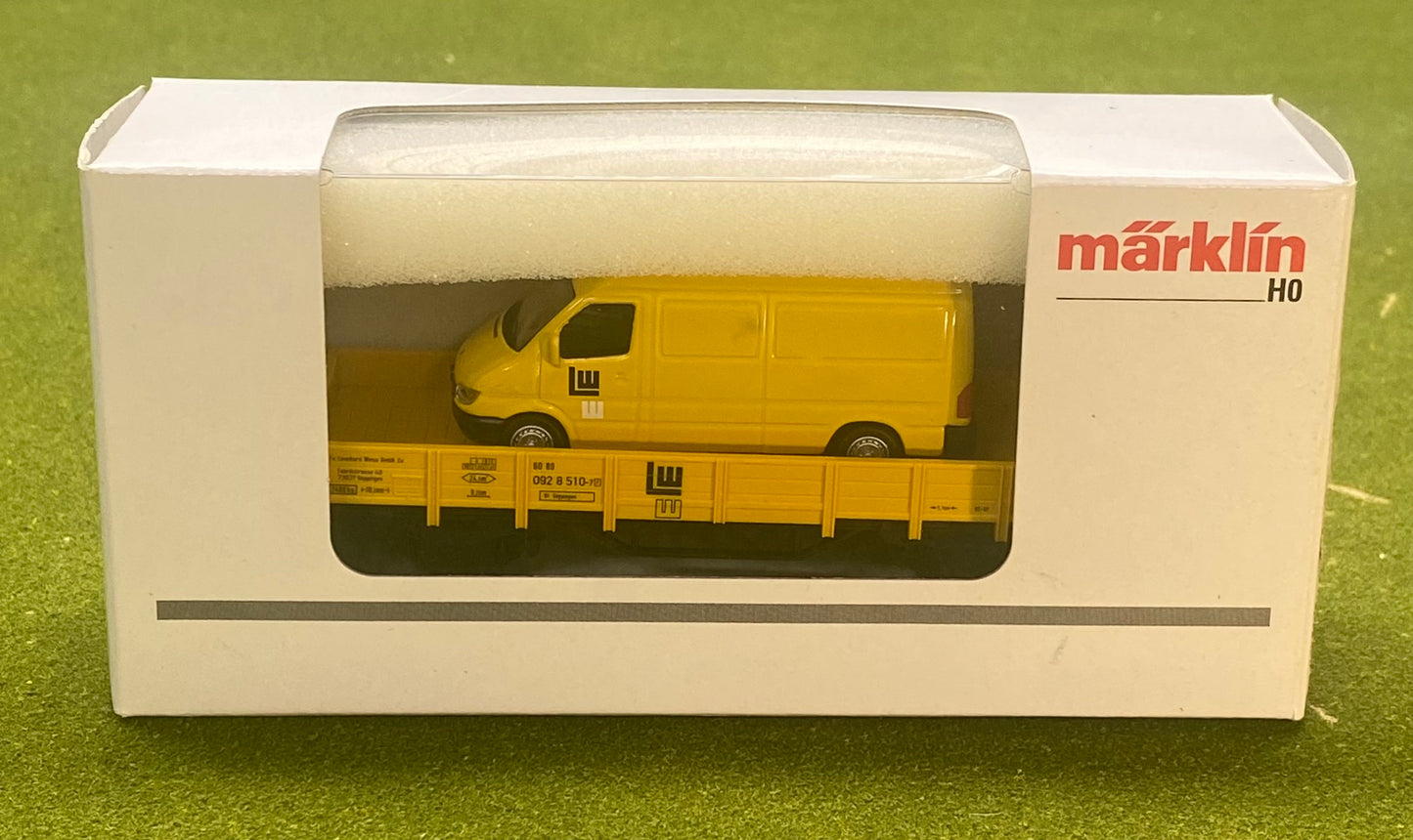 Marklin 00754-17 HO Scale DB Kbs-Series Flat Car W/ Mercedes -Benz PKW Spur Load