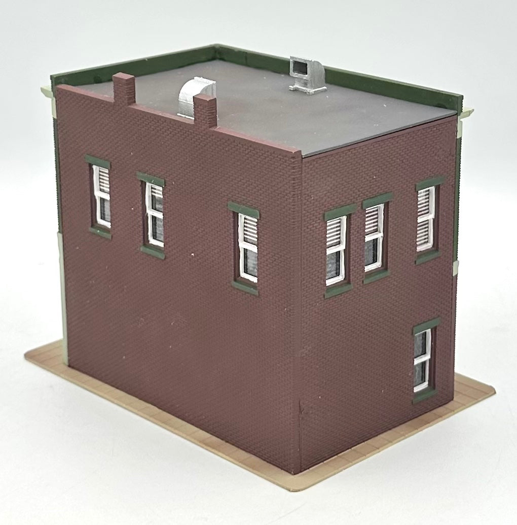 DPM HO Scale 2-Story Custom Painted "The Widow Scallons" Irish Pub/Bar Fully Assembled. Lighted