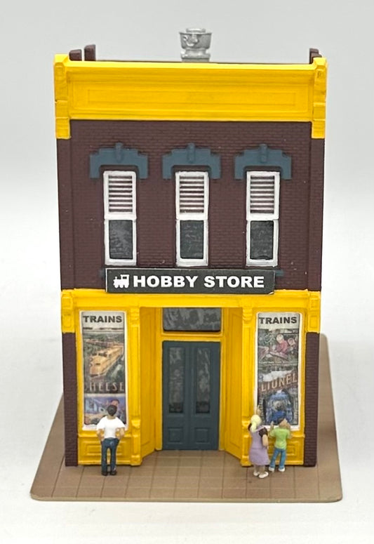 DPM HO Scale 2-Story Custom Painted "Hobby Store" Fully Assembled. Lighted