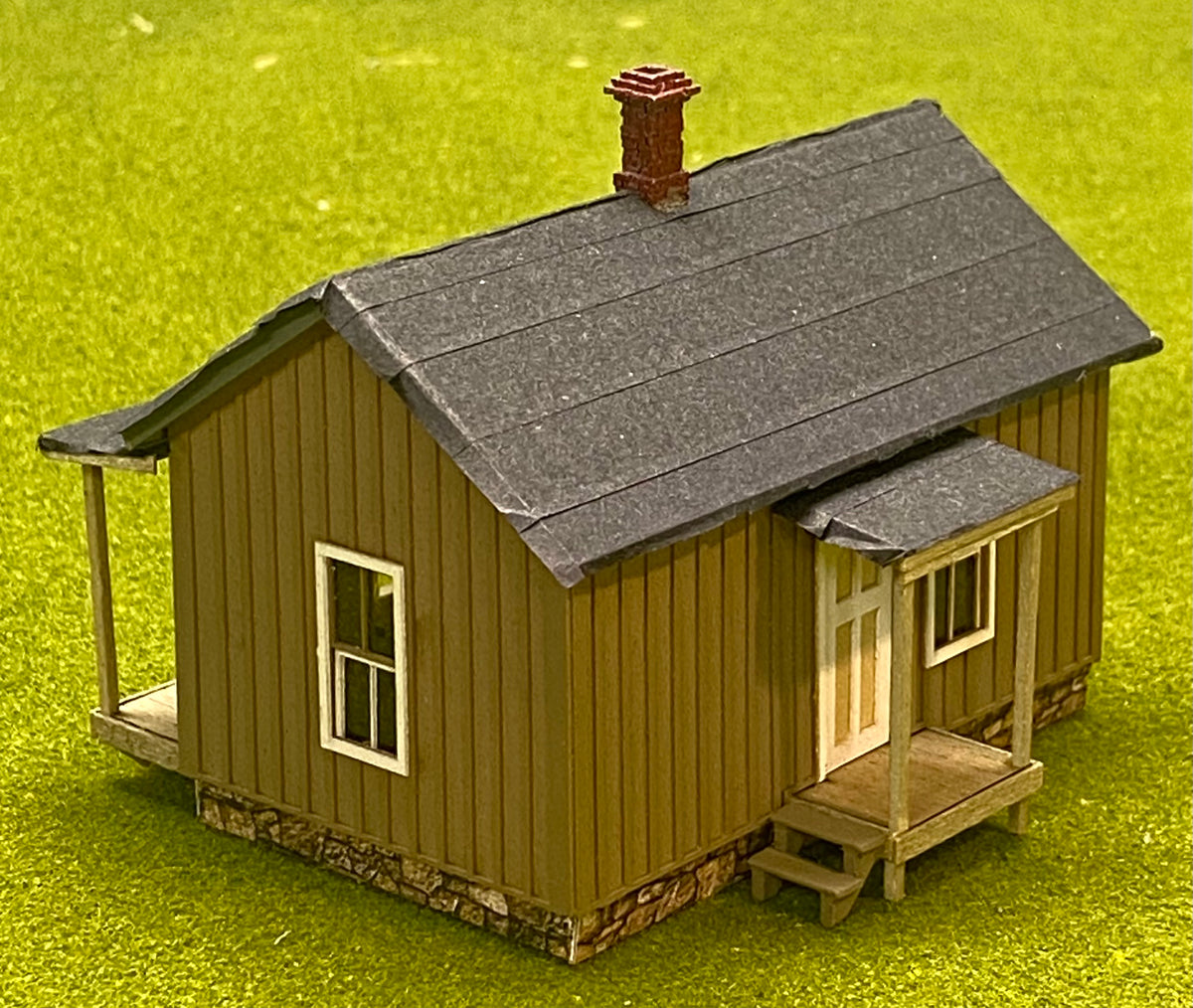 HO Scale Wood Custom Built Painted Company House Fully Assembled