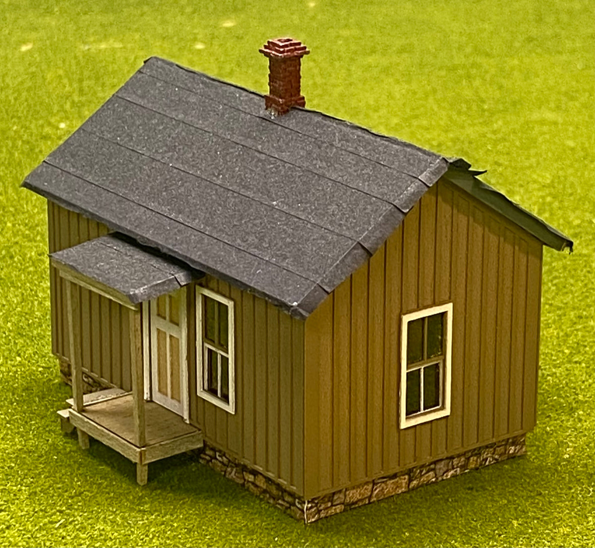 HO Scale Wood Custom Built Painted Company House Fully Assembled