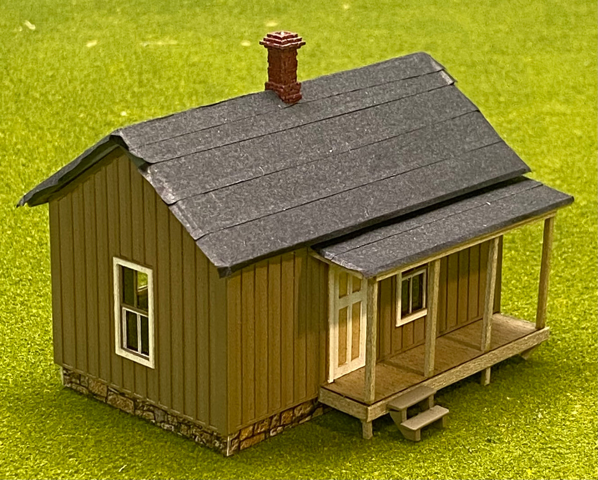 HO Scale Wood Custom Built Painted Company House Fully Assembled