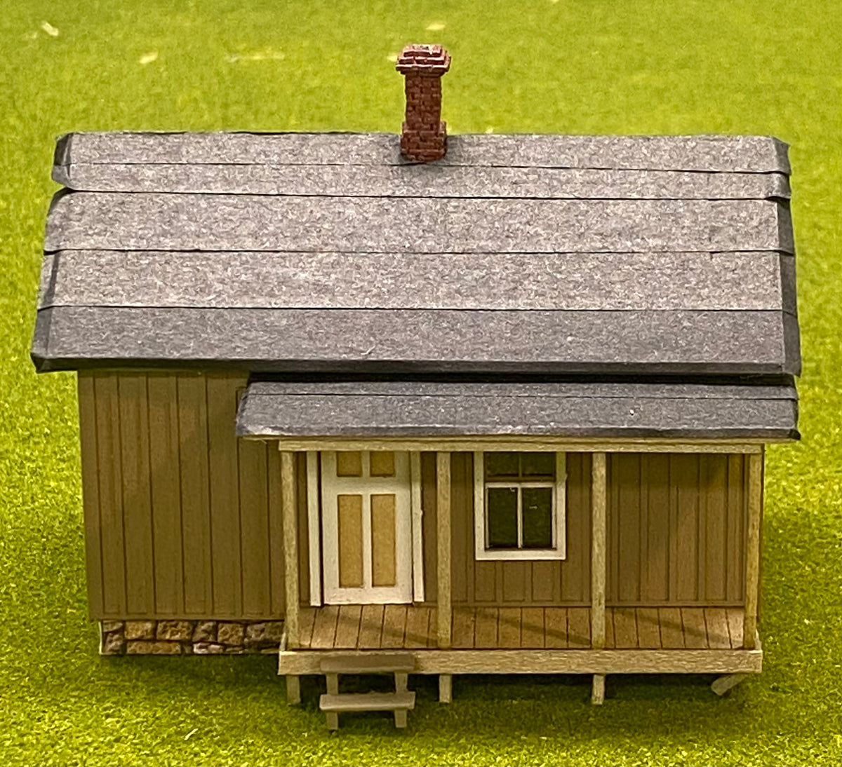 HO Scale Wood Custom Built Painted Company House Fully Assembled