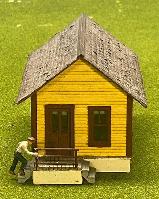 HO Scale Wood Custom Built Painted Company House Fully Assembled