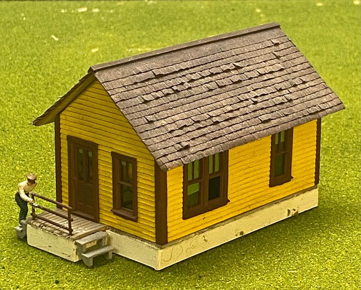 HO Scale Wood Custom Built Painted Company House Fully Assembled