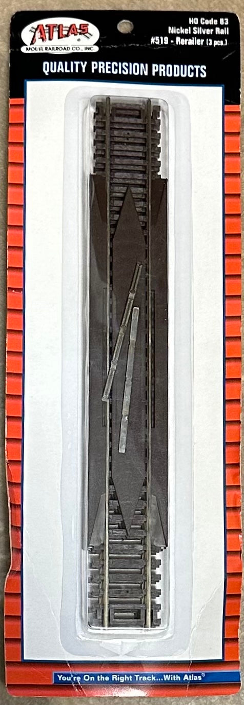 Atlas HO Scale Code 83 ReRailer #519 Nickel Silver Rail 3pc