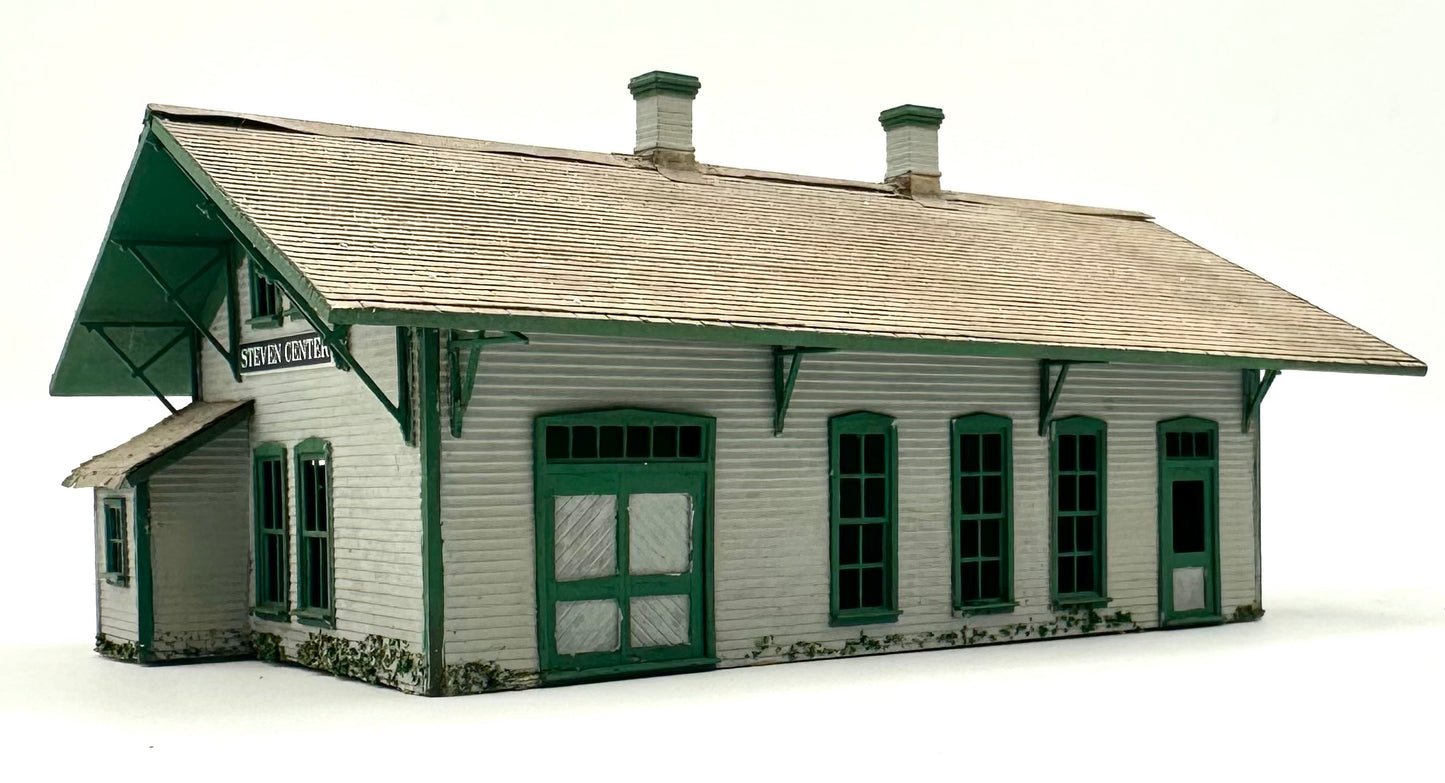 HO Scale Wood Custom Built Painted/Weathered Rural Train Station