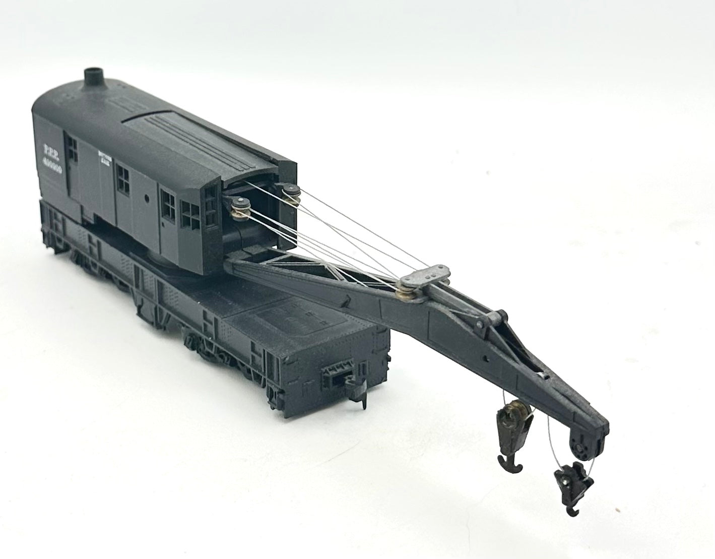 Athearn HO Scale Pennsylvania 200 ton Wrecking Crane Cab/Jib Move.