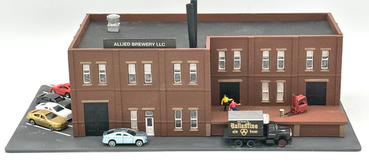 Woodland Scenics N Scale Custom Built/ Painted "Allied Brewery LLC" Factory New Diorama