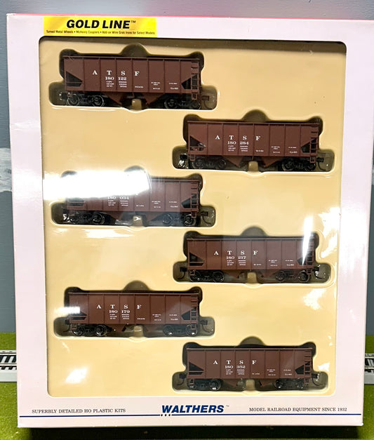 Walthers Goldline HO 932-971 ATSF USRA 55 ton 2-Bay Hoppers 6 Pack