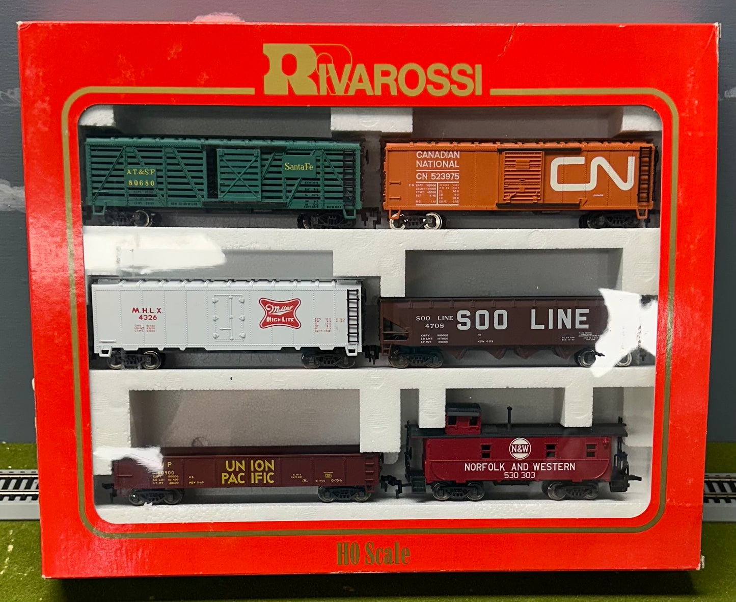 RivaRossi 6991 HO Freight 6 Car Set Box/Gondola/Stock/Hopper/Reefer/Caboose
