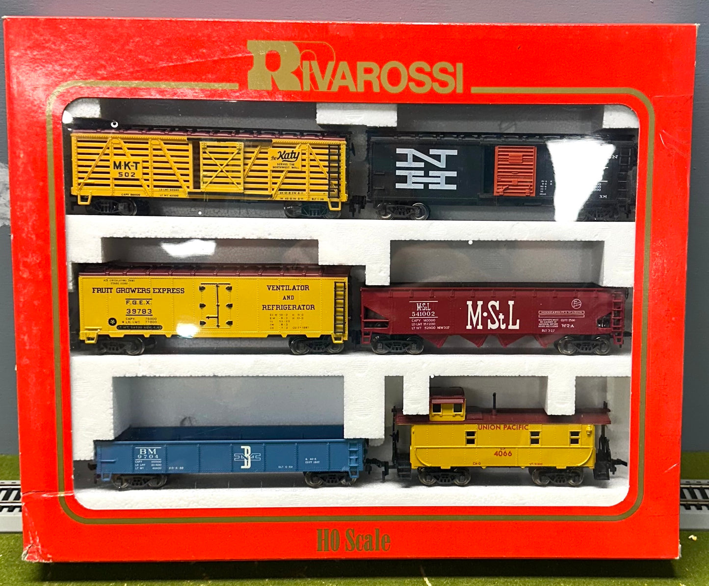 RivaRossi 6992 HO Freight 6 Car Set Box/Gondola/Stock/Hopper/Reefer/Caboose
