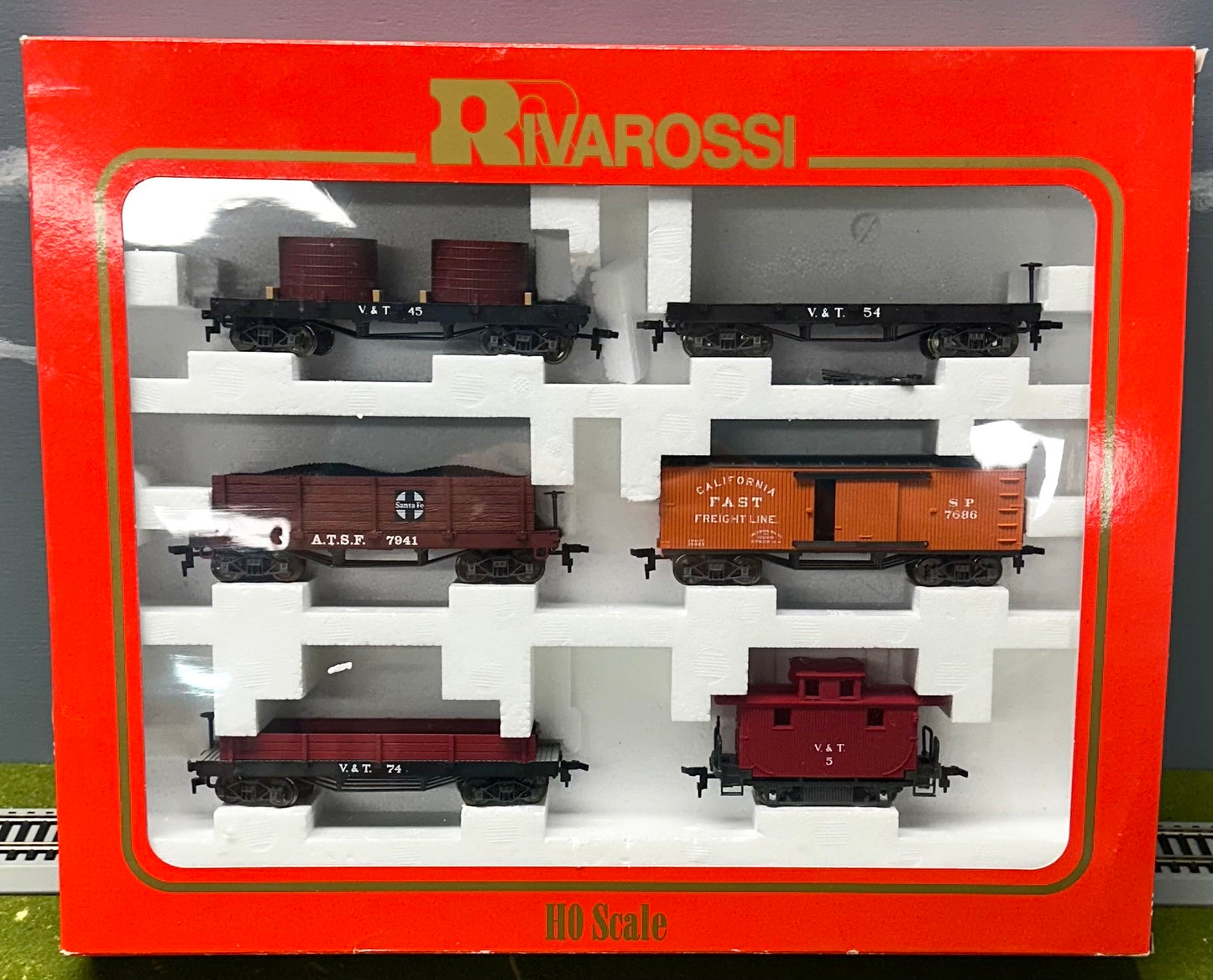 RivaRossi 6990 HO Old Timer Freight 6 Car Set Box/Gondola/Flat/Tank/Coal/Caboose