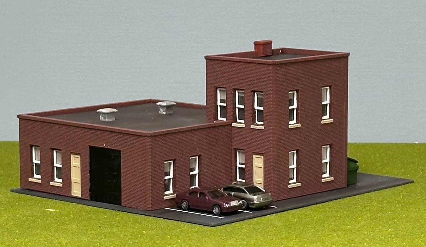 DPM HO Scale Custom Built Painted Warehouse " Whitney"s Model Trains" Lighted