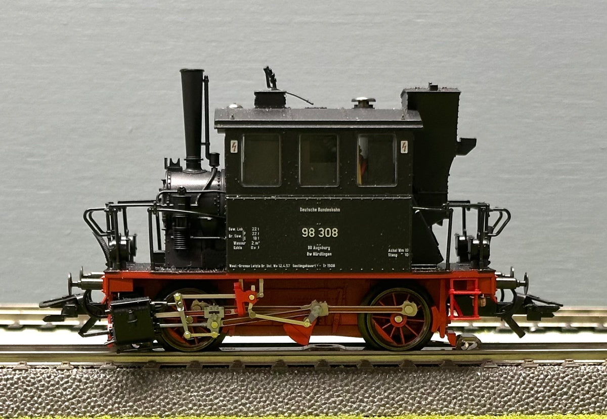 Marklin HO 3387 DB BR 98 Glass Box 3-Rail Analog AC Steam Locomotive