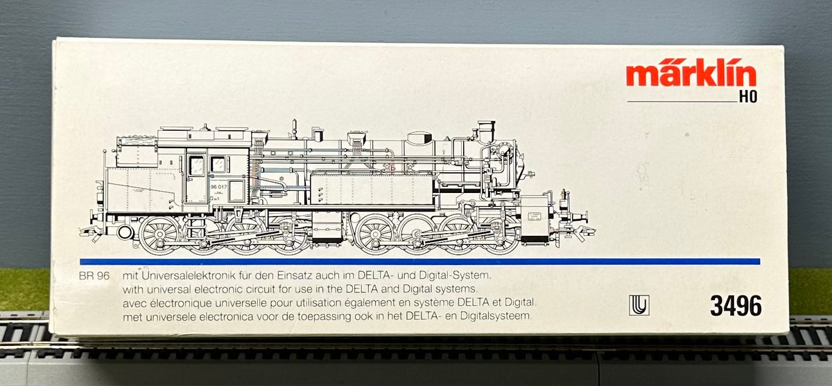 Marklin HO Rare 3496 DB BR 96 0-8-8-0 3-Rail Analog AC Steam Locomotive