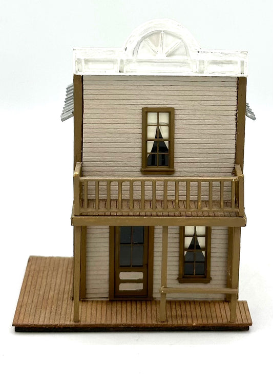 HO Scale Wood/Card Custom Built Painted Old Shop Fully Assembled