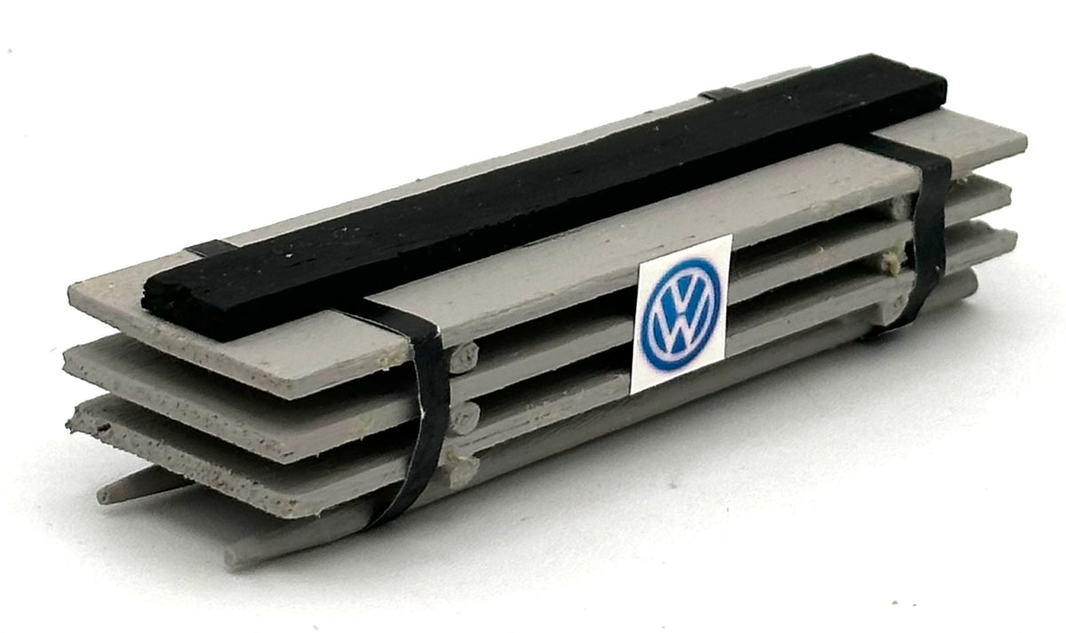 HO Scale  Flat Car/Gondola VW Steel Sheet Load Custom Built Fully Assembled