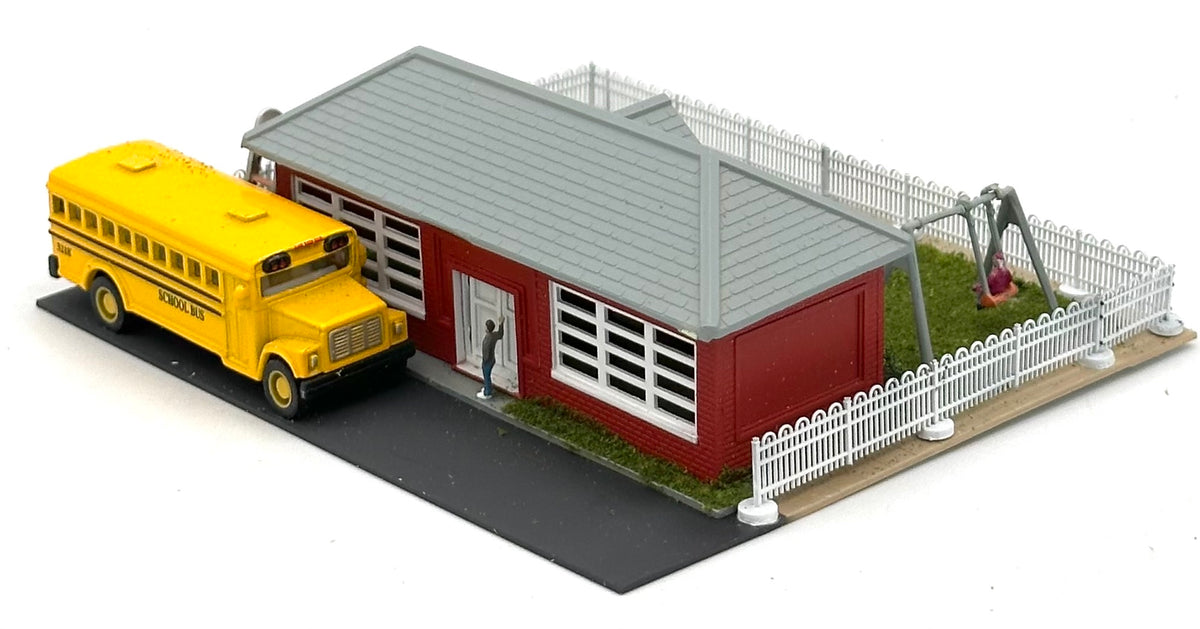 Bachmann N Scale Custom Painted "Fairfield School" New Diorama