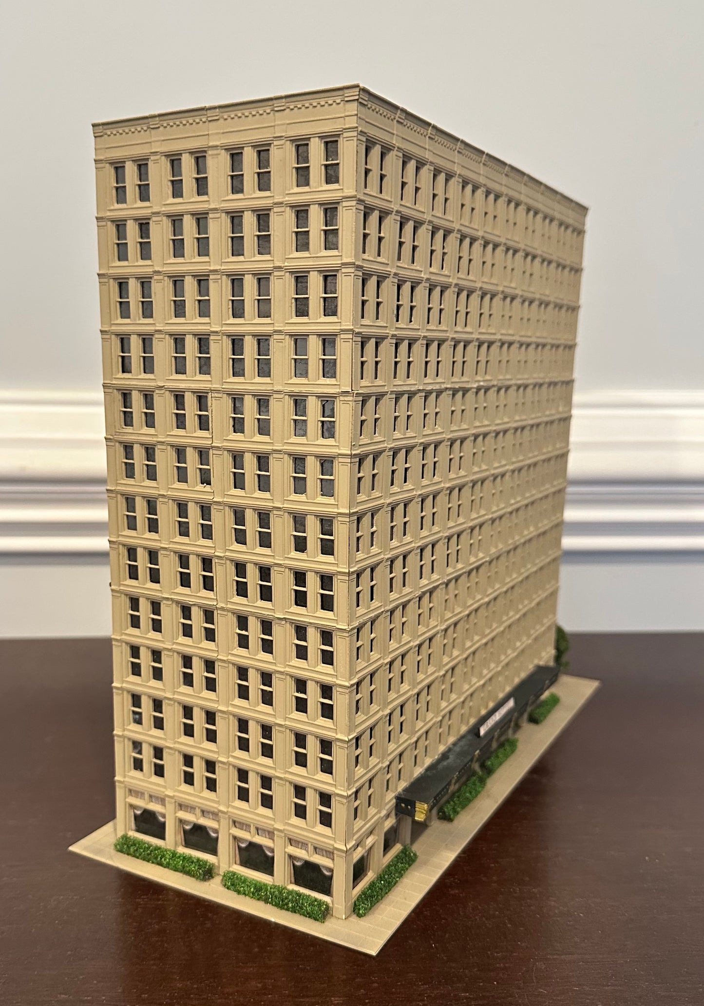 One-Of-Kind N Scale Custom Built/Painted 13 Story Tower " Grand Hotel" Tall Building