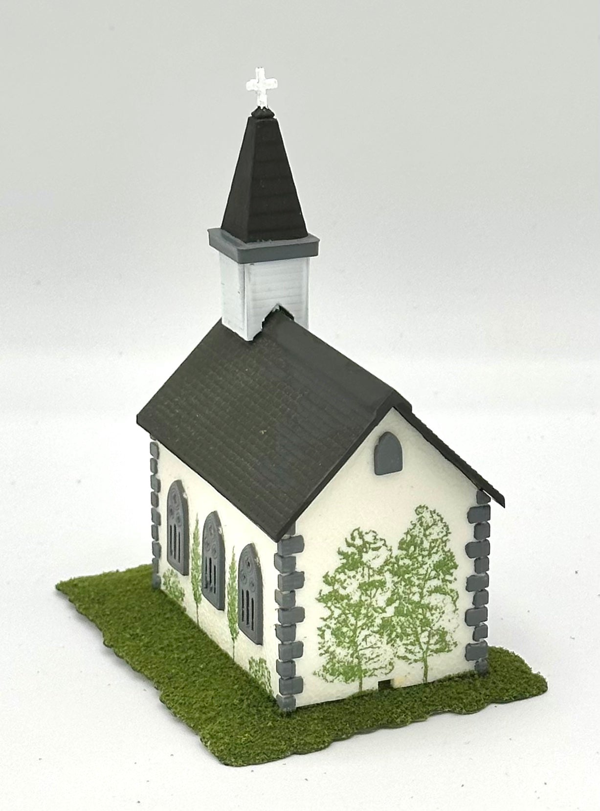 Bachmann N Scale Country Town Church Custom Painted Fully Assembled
