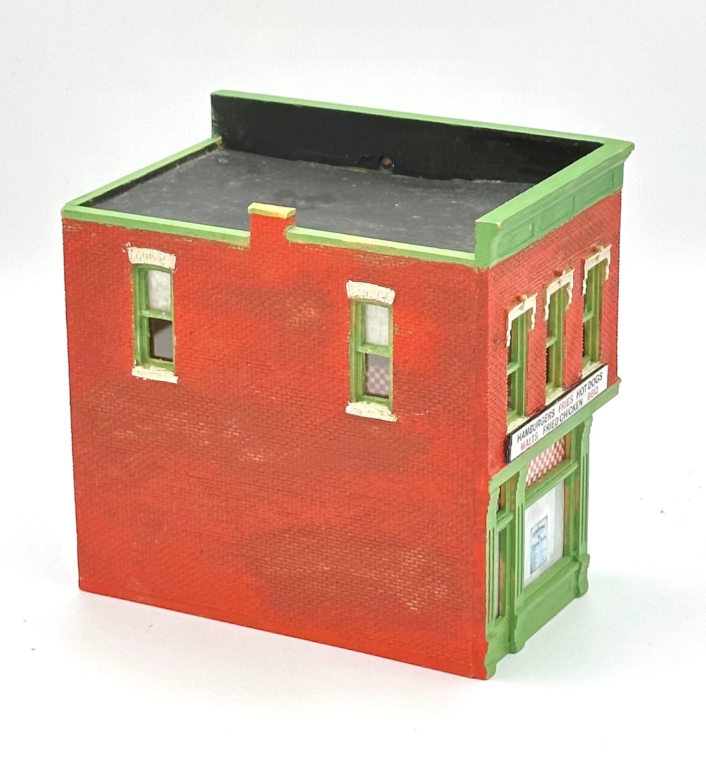 DPM Woodland Scenics HO Scale Custom Painted/Weathered "Village Pizza" Building