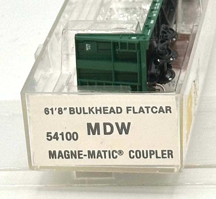 MicroTrains MTL N Scale 540100 MDW 61'8" BulkHead Flatcar