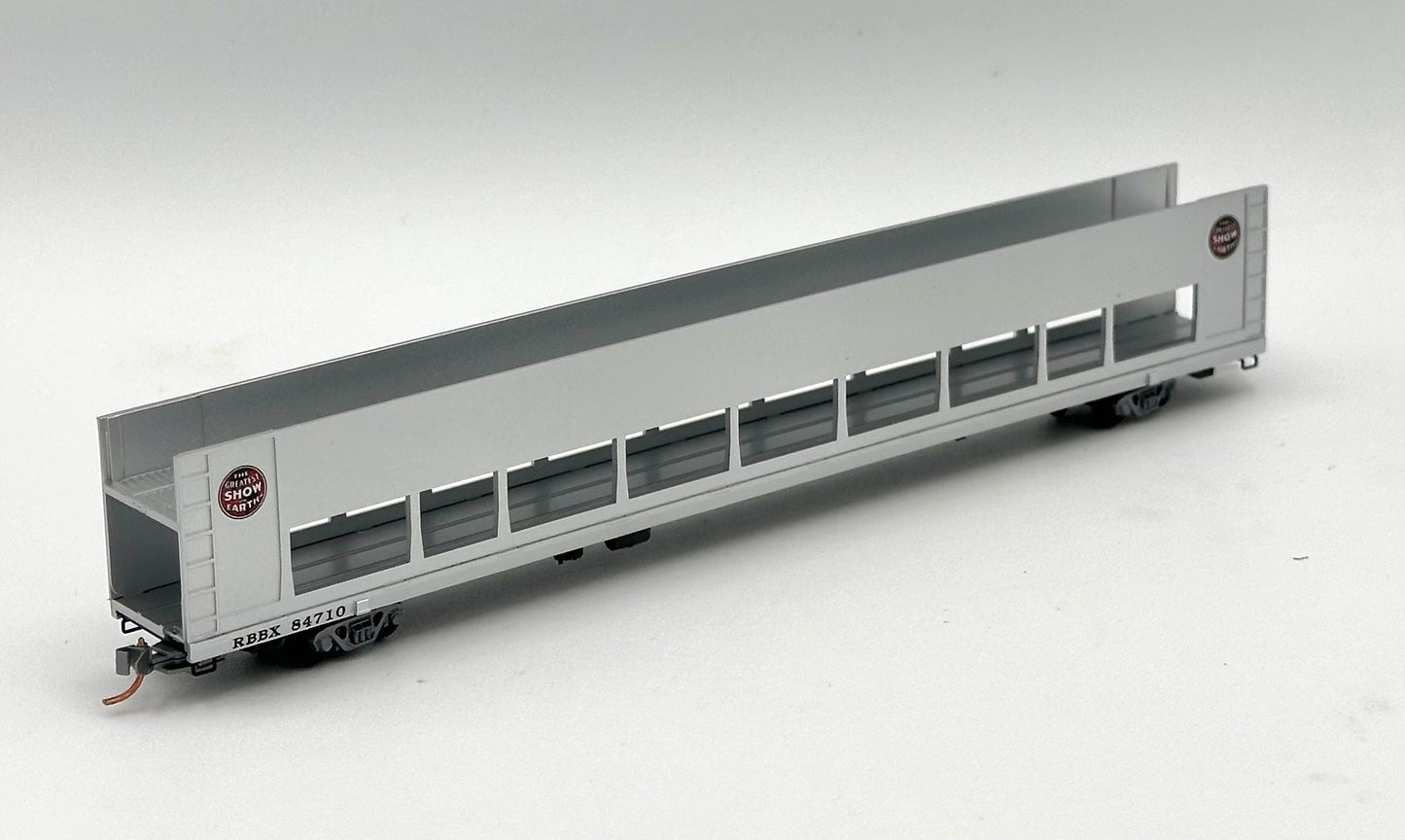 Micro Trains MTL N Scale 112 00 710 Ringling Bro's & Barnum & Bailey 80' Converted Bi-Level Autorack
