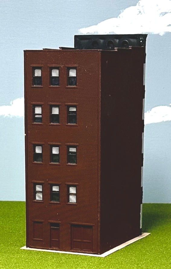 City Classics HO Scale Custom Painted 5-Story Art Deco Building " The Swan Hotel" Lighted
