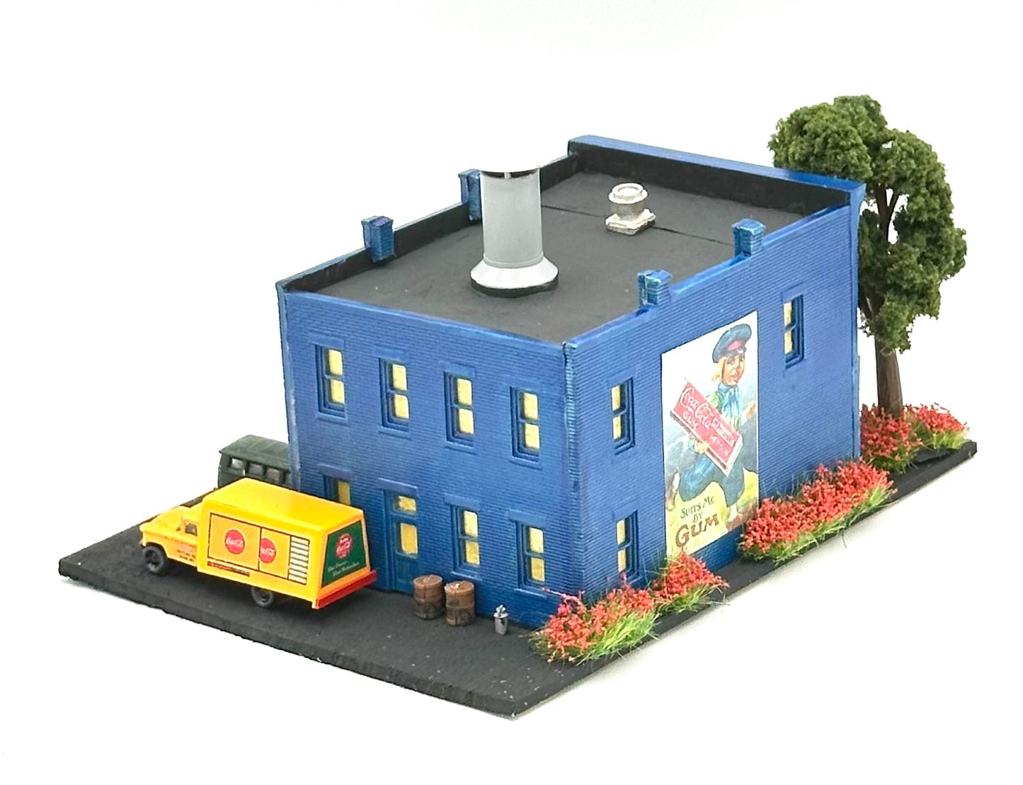 DPM N Scale Custom Painted/Weathered "ATOMIC Candy" Fully Assembled Lighted New Diorama.