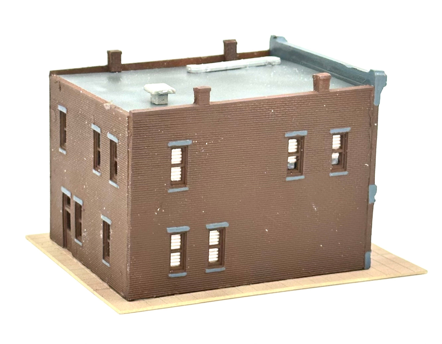 DPM N Scale Custom Painted/Weathered 2 Story Building "Coffee Shop" Lighted