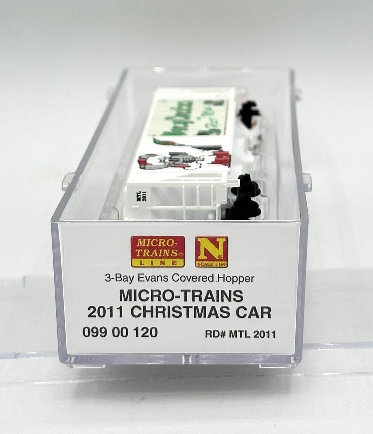 Micro Trains MTL N Scale 99 00 120 Micro Mouse 2011 Christmas 3-Bay Evans Covered Hopper