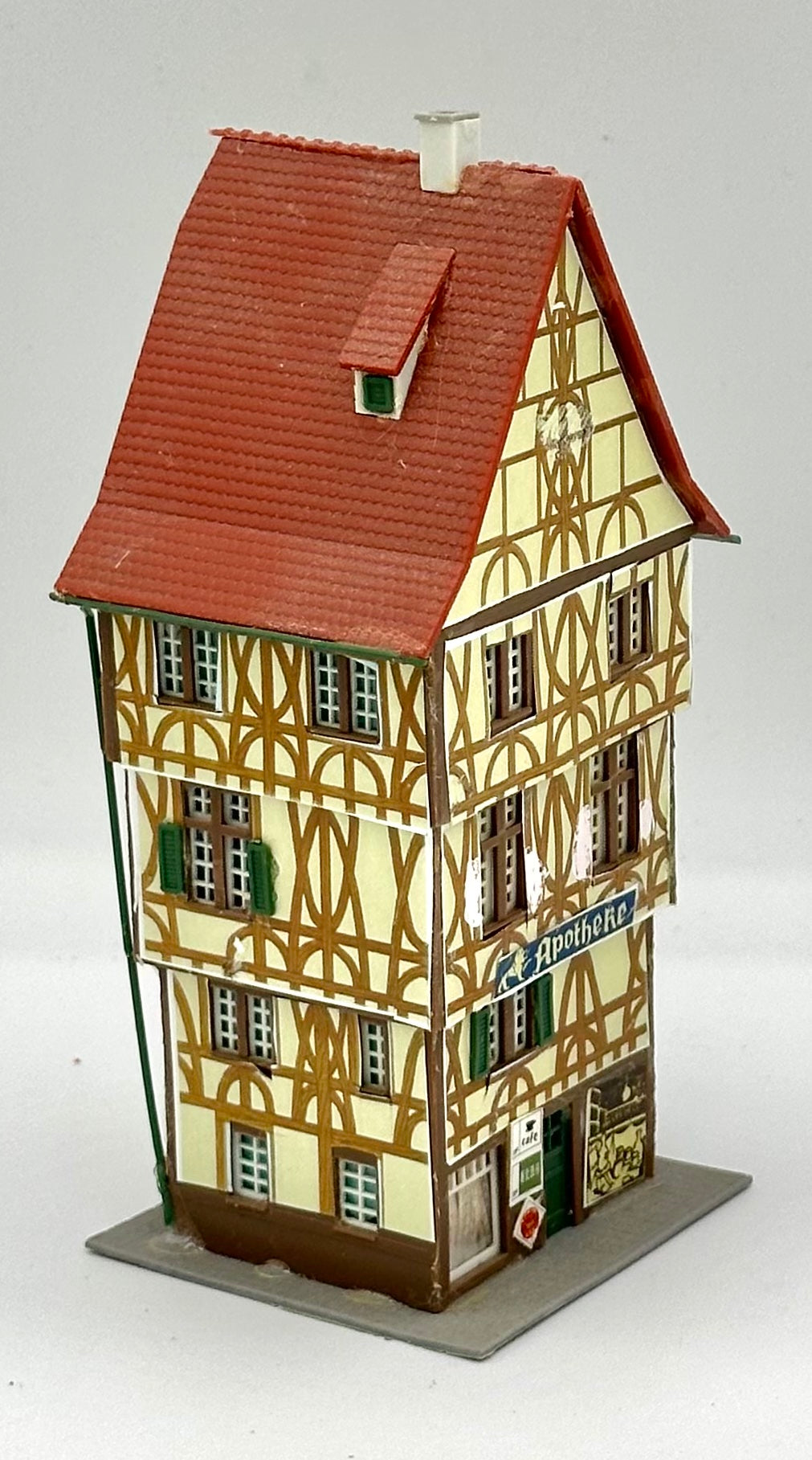 Kibri N Scale 6-Story Traditional Timber Framed Shop Apartment Building, Fully Assembled;