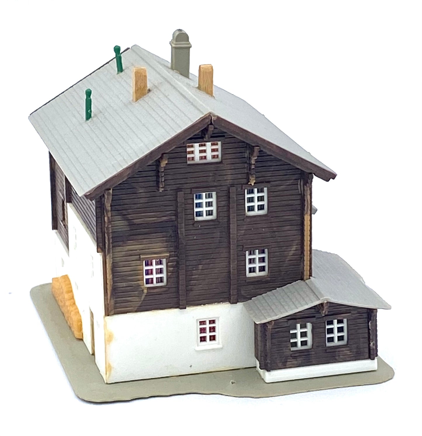 Kibri Z Scale 4-Story 1/2 Timber German/Swiss Chalet Style House Fully Assembled