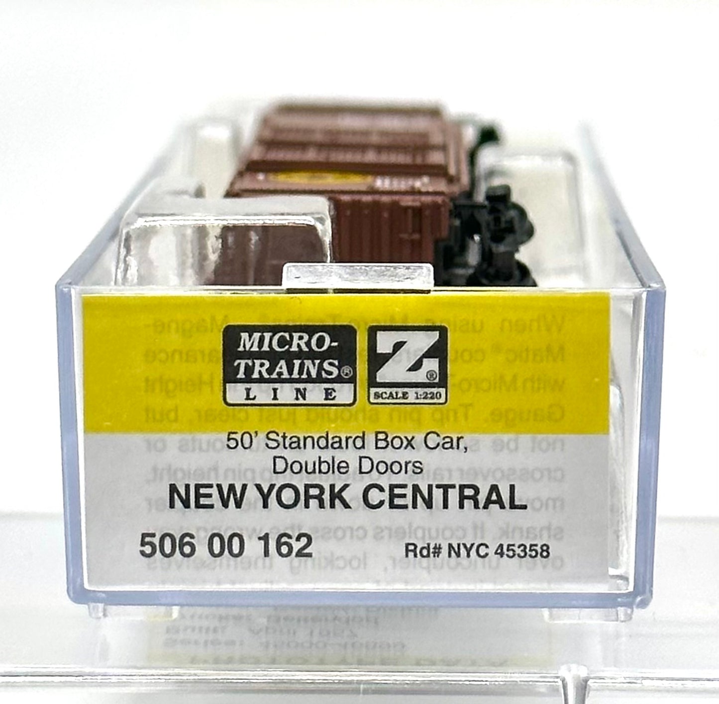 Micro Trains MTL Z Scale 506 00 162 New York Central 50' Boxcar Double Doors