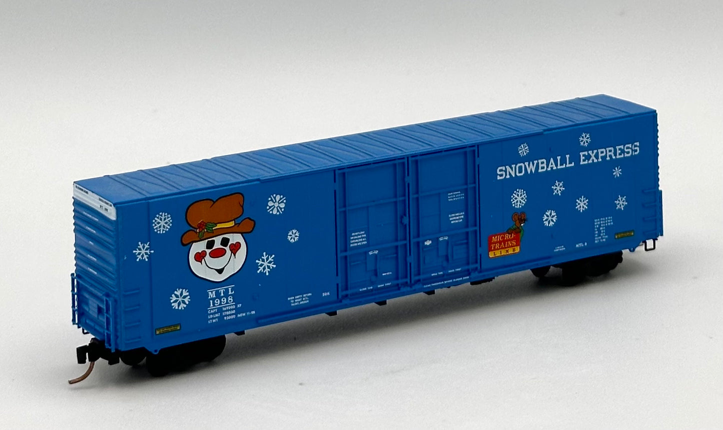 Micro Trains MTL N Scale 102060 1998 Christmas Holiday 60' Box Car
