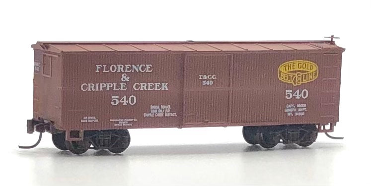 Micro Trains MTL Nn3 Narrow Gauge 15104 Florence & Cripple Creek Wood Sheathed Box Car