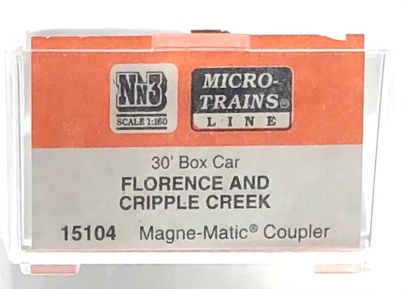 Micro Trains MTL Nn3 Narrow Gauge 15104 Florence & Cripple Creek Wood Sheathed Box Car