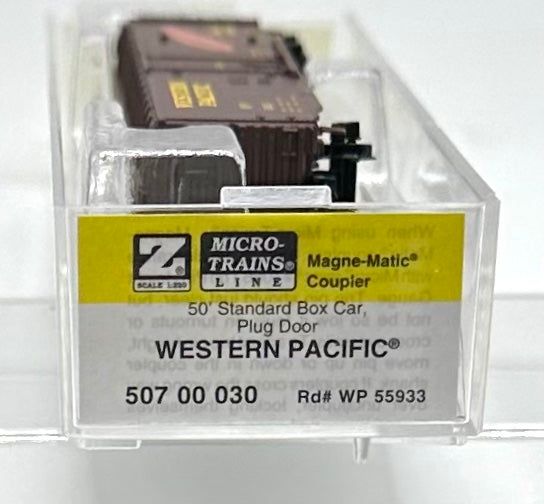 Micro Trains MTL Z Scale 507 00 030 Western Pacific 50' Boxcar Plug Door