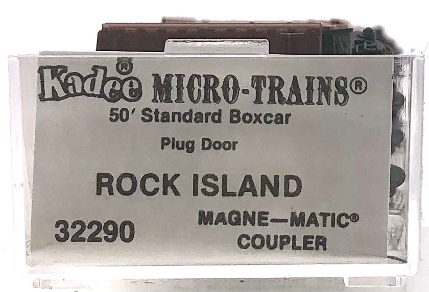 Micro Trains MTL N Scale 32290 Rock Island 50' STD. Boxcar Plug Door