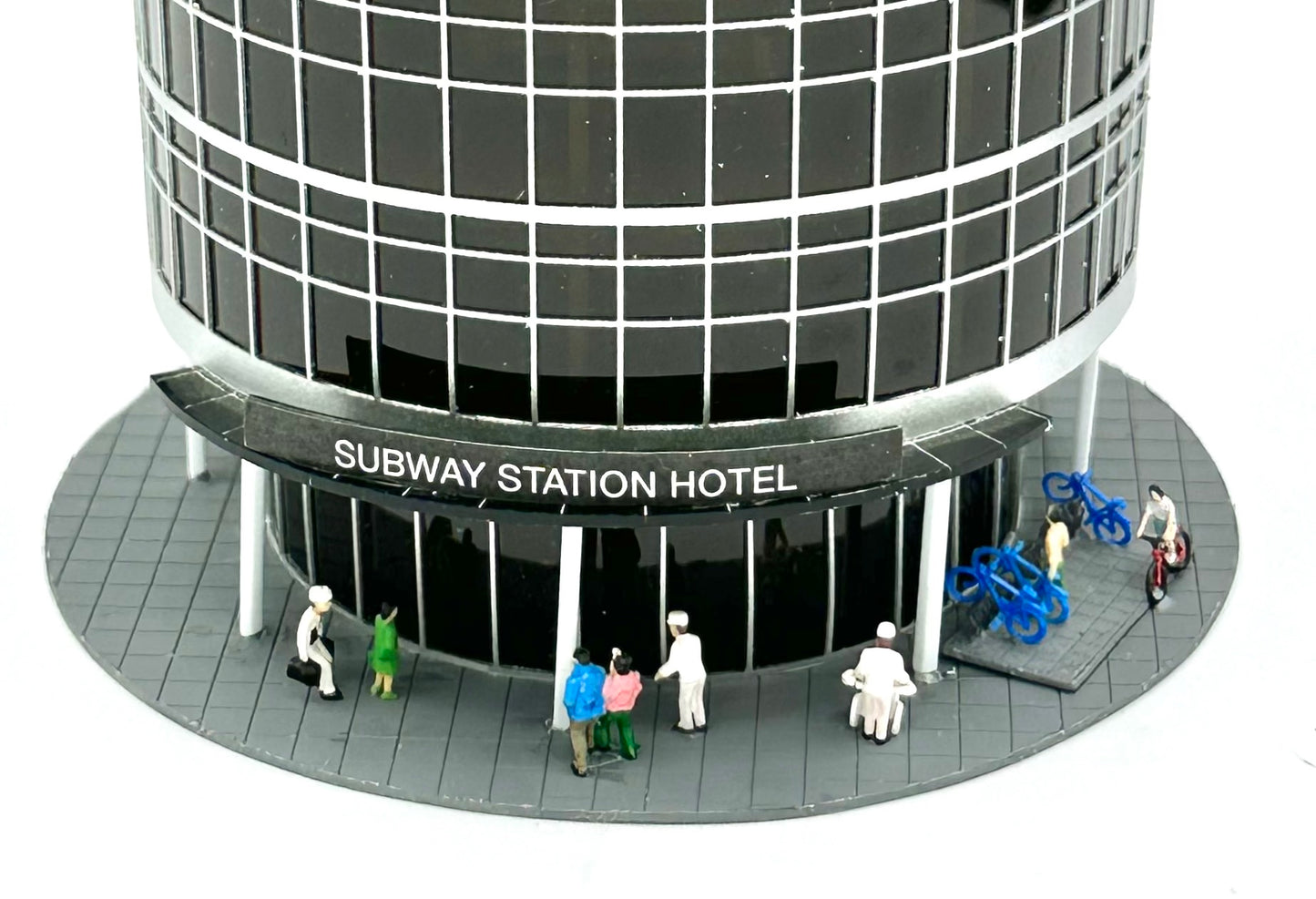 IPC N Scale 13-Story City Railway Station/ Commercial Building Fully Assembled