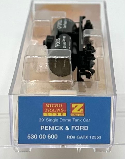 Micro Trains MTL Z Scale 530 00 600 Penick & Ford 39' Single Dome Tank Car