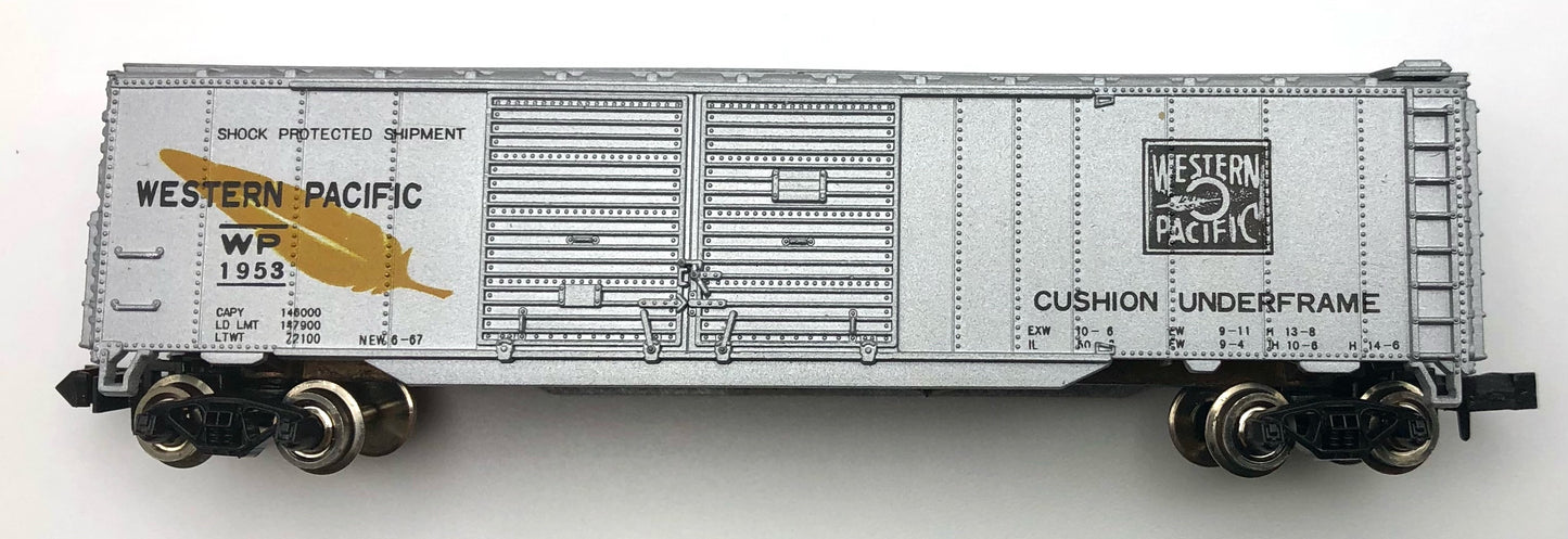 MRC N Scale 7031 Western  Pacific WP1953 50' Double  Door Boxcar