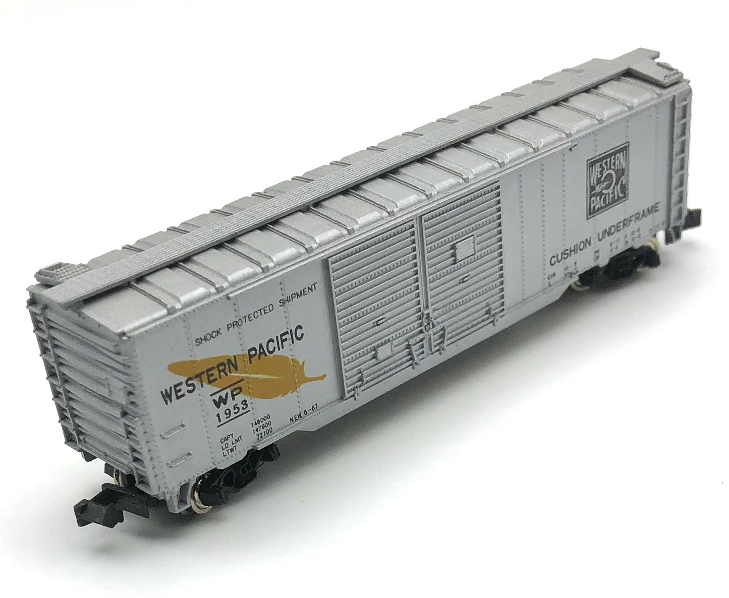 MRC N Scale 7031 Western  Pacific WP1953 50' Double  Door Boxcar