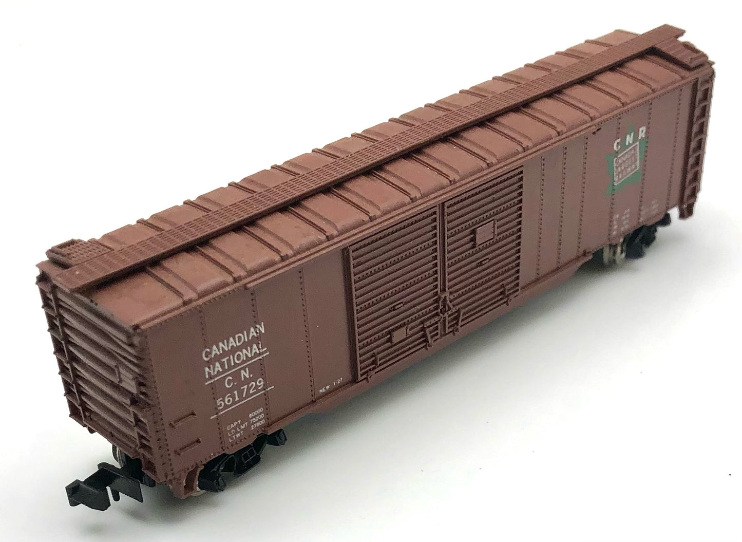 MRC N Scale 7034 Canadian National CN561729 50' Double  Door Boxcar