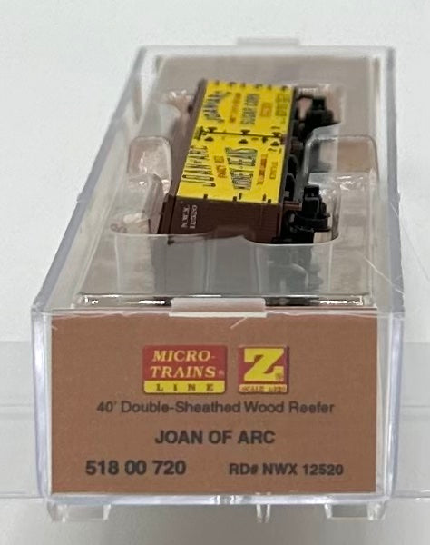 Micro Trains MTL Z Scale 518 00 720 Joan of Arc 40' Double-Sheathed Wood Reefer