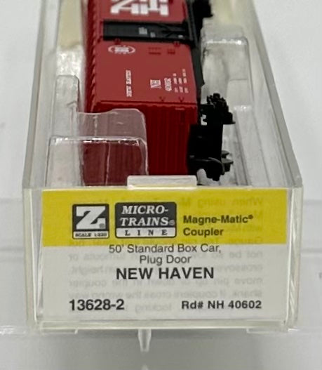 Micro Trains MTL Z Scale 13628-2 New Haven 50' Std. Box Car Plug Door